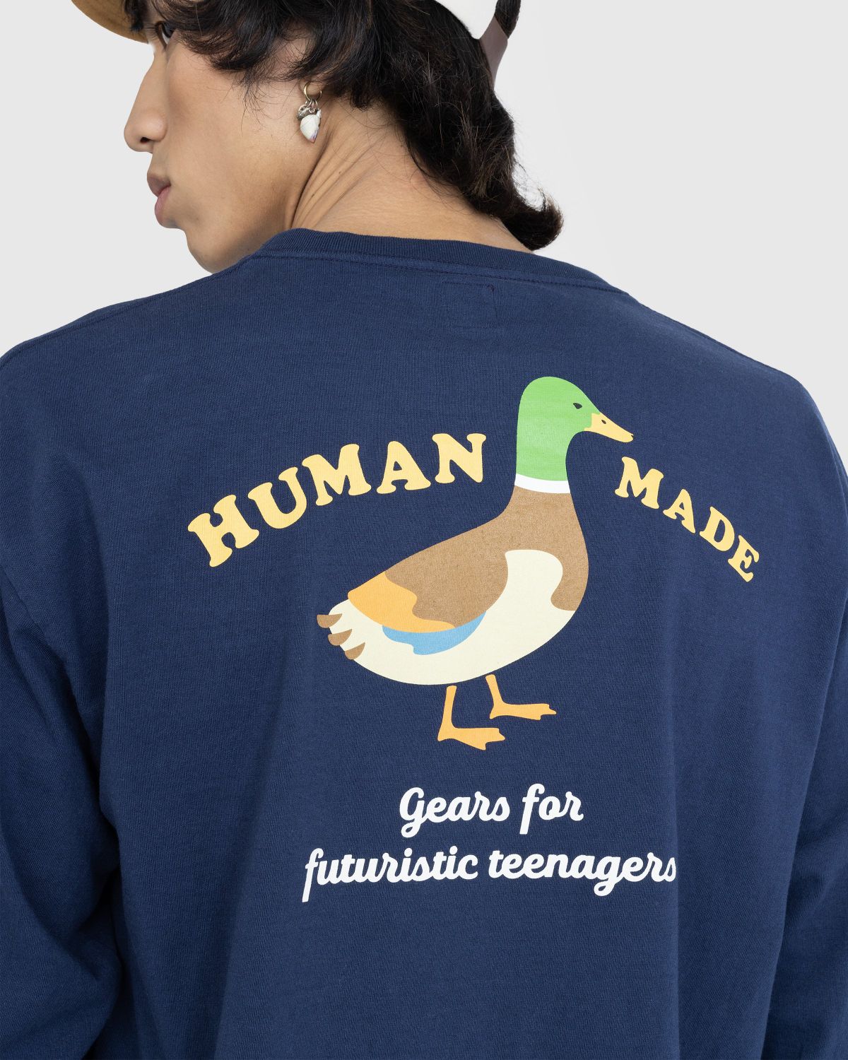 Human Made – Long-Sleeve Duck T-Shirt Navy